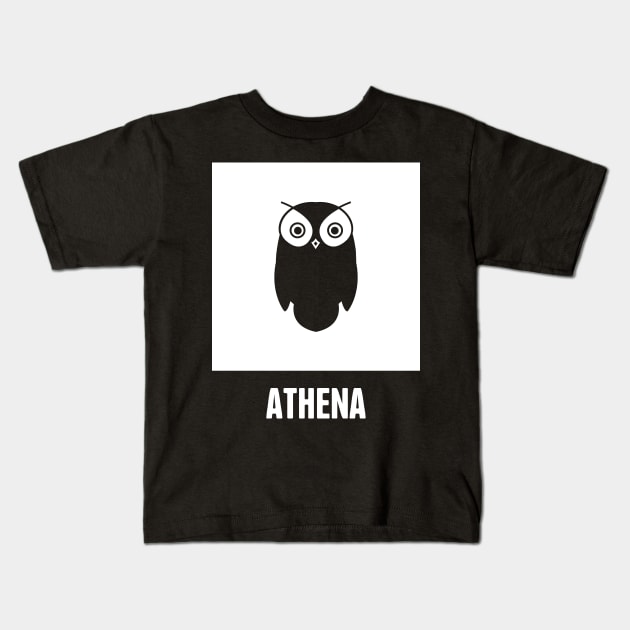 Athena | Greek Mythology God Symbol Kids T-Shirt by MeatMan